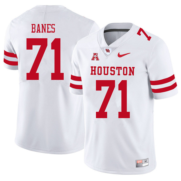 2018 Men #71 Max Banes Houston Cougars College Football Jerseys Sale-White - Click Image to Close
